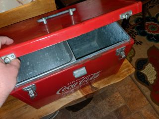 Vintage Coca - Cola Airline Cooler 1940s - 1950s with tray 3