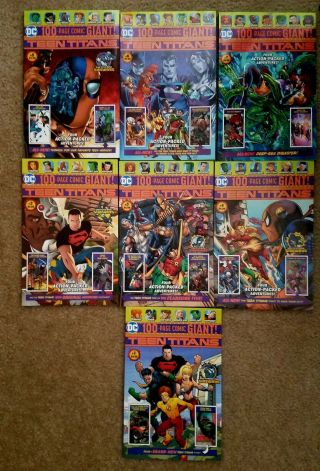 Walmart Dc Comics 100 - Page Giant Teen Titans Comic Book Set 1 - 7