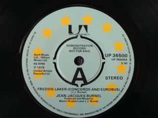 J.  J.  Burnel - Freddie Laker Rare Uk 1979 Demo Promo / The Stranglers Punk /mint