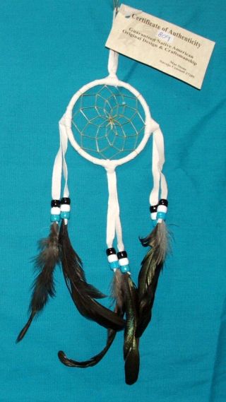 White 3 " Dia Hoop Dreamcatcher Authentic Native American 809