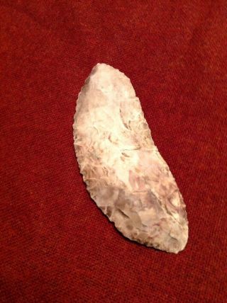 Huge Hand Scraper Knife Blade Arrowhead Point (crescent) Indian Artifact