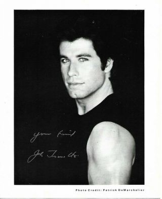 John Travolta - Saturday Night Fever,  Grease,  Pulp Fiction Etc Signed 8 X 10