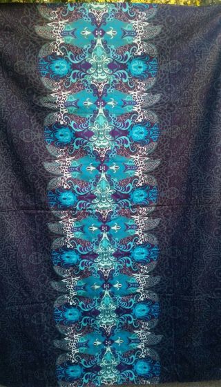 Big Vintage Tampella Finnish Batik Wax Style Fabric Art