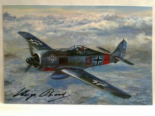 Hugo Broch Hand Signed Autograph 4x6 Photo - Ww Ii Luftwaffe Ace Pilot