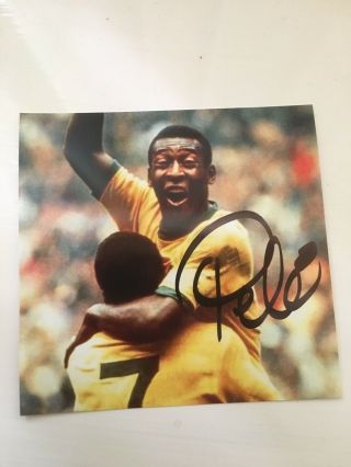 Pelé Hand Signed Autograph Signed Photo Pele Footballer Brazil