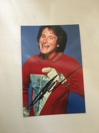 Robin Williams Hand Signed Autograph Signed Photo Mork And Mindy