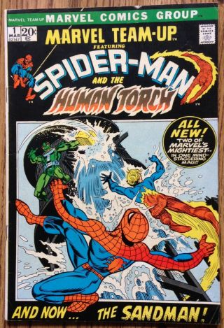 Marvel Team Up 1 Human Torch Spider - Man