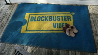 Vintage Blockbuster Video Store Logo Rug Sign Floor Mat - Big 5ft 8in X 3ft 8.  5in