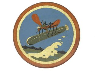 1940s Wwii U.  S.  Navy " Mosquito Fleet " Pt Boat Insignia Painted Nose Art Disney