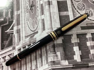 Vintage Restored 1990s Montblanc Meisterstück Classique Black Gfm Fountain Pen