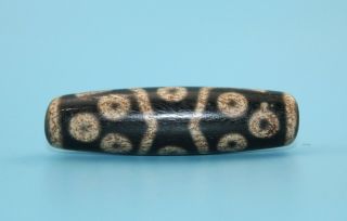 57 16mm Antique Dzi Agate old 13 eyes Bead from Tibet 2