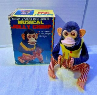 Vintage Musical Jolly Chimp Multi - Actions Ck 4910 Box