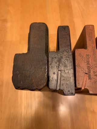 5 Antique Wooden Moulding Planes 2