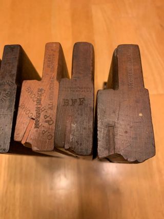 5 Antique Wooden Moulding Planes 3