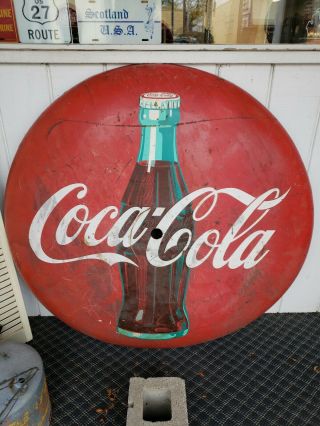 Vintage Coca Cola 48 Inch Button Sign