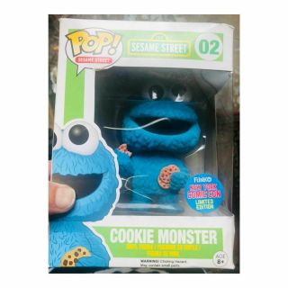 Flocked Cookie Monster Funko Pop Figure 02 York Comic Con Exclusive