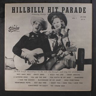 Various: Hillbilly Hit Parade,  Vol.  1 Lp (re,  B&w Cvr,  Vg) Country
