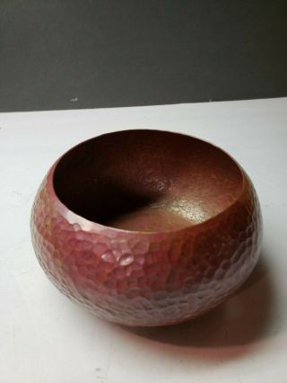 Arts And Crafts Mission Hammered Copper Ramon Ramirez T Squat Vase Signed