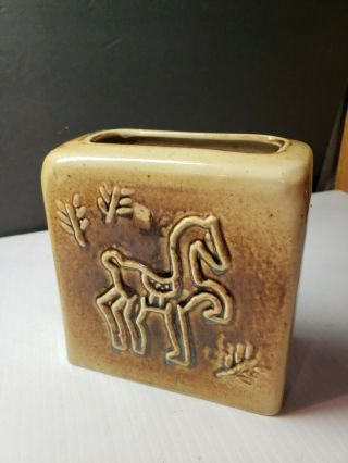 Cool Vintage 1950s 60s Mid Century Modern American Art Pottery Horse Wall Pocket