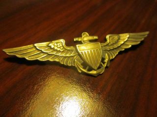 Antique Fine Pre Ww2 Navy Pilot Wings No Feathers Transitional Wing No Berries