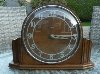 Art Deco Metamec Mantel Clock,  Converted To Battery
