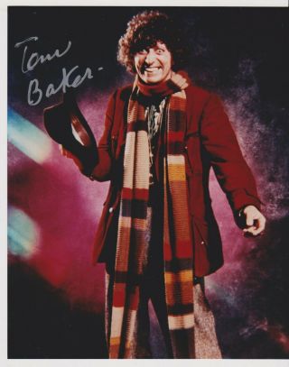 Doctor Who - 4th Incarnation - Tom Baker Signed 8x10 Colour Pic