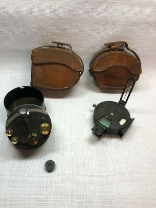 Vintage Stanley Table Compass Inclinometer And Pocket Sextant,  Two Units