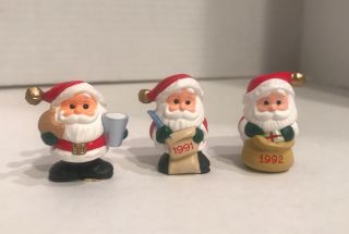 Hallmark Merry Miniatures Christmas Jingle Bell Santa Claus Figures 1990 91 92