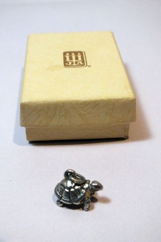 Vtg James Avery 3d Tortoise Turtle Sterling Silver 925 Charm Pendant Retired Box