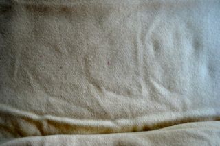 Vintage Faribo Woolen Mills Cream Satin Trim Wool Blanket - 88 