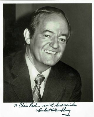 Hubert H.  Humphrey Autographed Photo