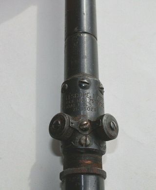 WWII Weaver M73B1 Marked Sniper Scope.  Fits WWII 1903 - A4 Rifles 2