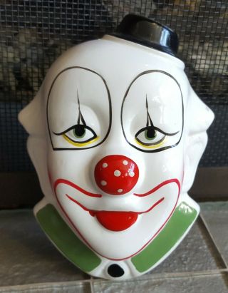 6.  75 " Porcelain Clown Head Wall Decoration