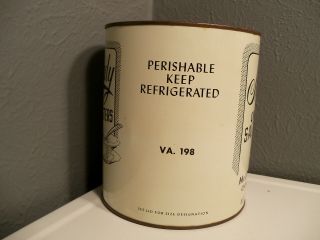 Vintage McCready Bros Chincoteague Virginia 1 Gallon Rare Oyster Can Old Tin Can 2