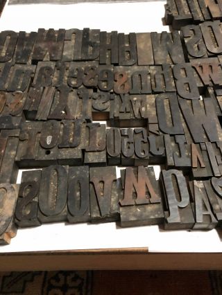 Vintage Letterpress Wood Type Letters - 135 Misc Sizes - Britain Herald. 3