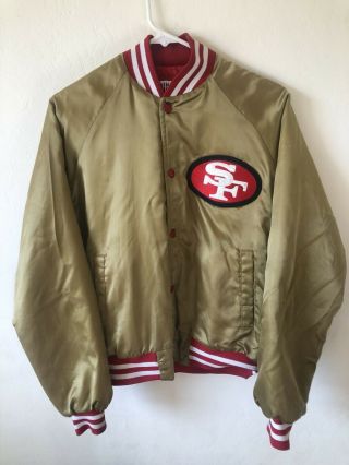 Vintage San Francisco 49ers Locker Line Satin Jacket Small Chalkline Starter Euc