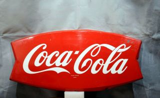 Vintage Coke Cola Fish Tail Sign