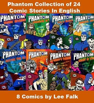 Phantom Comics : Set Of 8 Comics 24 Stories | Lee Falk Comics | Collectors Set