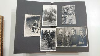 Wwii German Photo Album Eastern Front Aprox 224 Pictures.  Tanks,  Train Gun &more