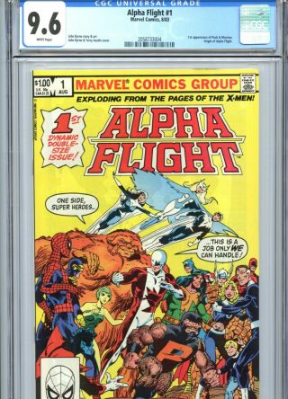 Alpha Flight 1 Cgc 9.  6 White Pages X - Men Marvel Comics 1983