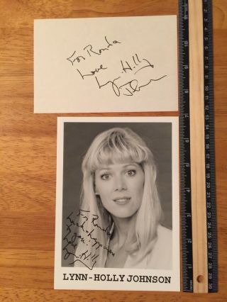 2 Lynn Holly Johnson Hand Signed Autograph - A Collectors Must Have