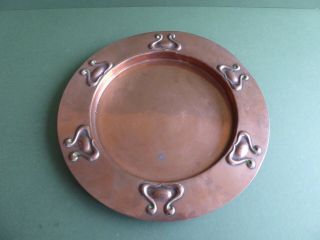 Orig Antique Art Nouveau Copper Plate - Dish - Stand By Beldray C1900