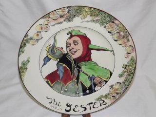 Vintage Royal Doulton The Jester & Puppet Plate 10 1/2 "