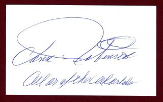 Ann Robinson Actress War Of The Worlds,  Dragnet Signed 3x5 Index Card C16024