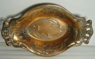 Art Nouveau Arts And Craft Copper Bowl With Poppies