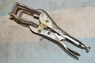 Vise - Grip 9r Locking Sheet Metal Clamp Pliers 8 Inch Vintage Petersen Us