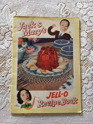 Vintage Jell - O Recipe Book - Jack Benny/mary Livingstone