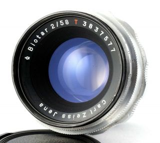 Vintage M42 Prime Lens Carl Zeiss Jena Biotar 2/58 Red T 10 Blades 58mm F/2.  0