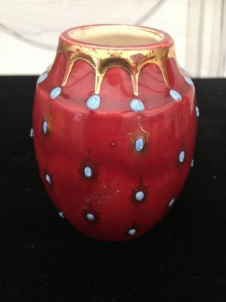 Jeweled Art Nouveau Amphora Royal Dux Art Pottery Vase Austria Bohemia
