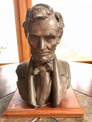 Vintage Abraham Lincoln Bust By Alva Museum Replicas 1970 Abe Lincoln